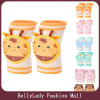 BellyLady แผ่นรองเข่าเด็กทารกผู้ชายแบบแฟชั่นเด็กผู้หญิง,อุปกรณ์ป้องกันการ์ตูนผ้าฝ้ายระบายอากาศได้ดีแผ่นปกป้องเข่า