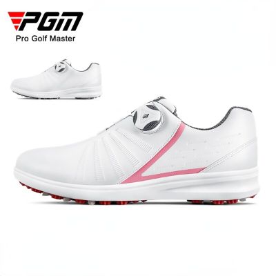 PGM รองเท้ารองเท้ากอล์ฟผู้หญิงกันน้ำรองเท้าสนีกเกอร์เชือกผูกรองเท้าหัวเข็มขัดมีกระดุมน้ำหนักเบาระบายอากาศได้ดีกันลื่น XZ179รองเท้าวิ่ง