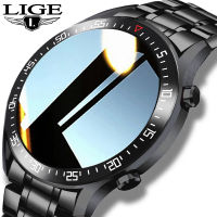 LIGE  New Full circle touch screen Mens Smart Watches IP68 Waterproof Sports Fitness Watch Man Luxury Smart Watch for men