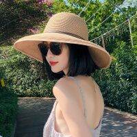 [COD] Hat with short hair Sanya beach photo summer womens 2023 new foldable sun hat straw