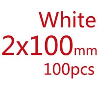 (เนคไท) 100ชิ้น2X100มม. 3*200มม. สีขาวดำล็อคตัวเองพลาสติกผูกสายไนลอนเข็มขัดรัดสายไฟการจัดการสายเคเบิล