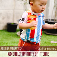 BULLET BY ARMY OF INTERNS เสื้อว่ายน้ำ ขายแยกชิ้น เสื้อแขนสั้น รุ่น Primary top PRNT