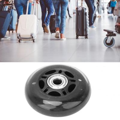 3in Rigid Casters Wheel Black Silent PU Caster With 608ZZ Bearing 40kg Load Bearing Skates Luggage Cart Accessories Furniture Protectors  Replacement