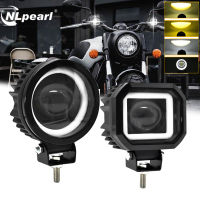 ไฟสปอร์ตไลท์ LED มอเตอร์ไซค์ Nlpearl 30W สีขาวและสีเหลืองอำพันคู่ไฟตัดหมอกไฟเสริมกันน้ำ12V 24V ไฟหน้ารถยนต์สปอตไลท์