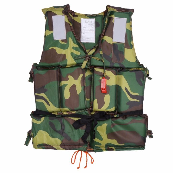 camouflage-adult-boating-swimming-life-jacket-life-vest-buoyancy-aid-polyester-floating-foam-with-whistle