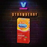 ถุงยางอนามัย ดูเร็กซ์ DUREX รุ่น STRAWBERRY ขนาด 52.5 มม 1 กล่อง บรรจุ 12 ชิ้น