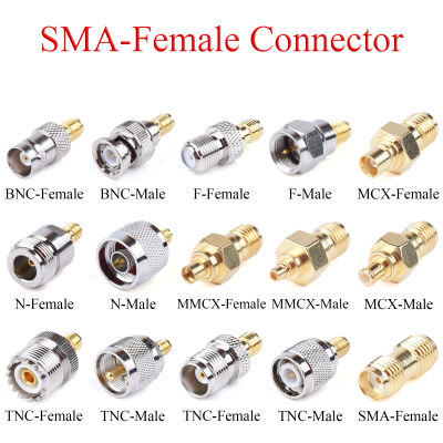 1ชิ้น RF เชื่อมต่อคู่ SMA หญิงกับ BNC TNC MCX MMCX UHF N F ชายเสียบ/หญิงแจ็คอะแดปเตอร์ใช้สำหรับทีวี Repeater เสาอากาศ