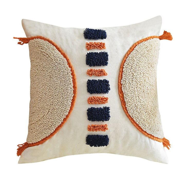 morrocca-style-cushion-cover-45x45cm-30x50cm-pillow-cover-handmade-orange-navy-stripe-tufted-pillow-case-for-home-decoration
