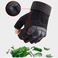 Moto Cycling Biker Racing Riding Motorcycle Fingerless Gloves Leather Protective Gear Motocross Motorbike Scooter