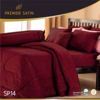 พรีเมียร์ซาติน Premier Satin ชุดเครื่องนอน(6/5ฟุต) สีพื้น ผ้าปูที่นอน ลิขสิทธิ์แท้100%