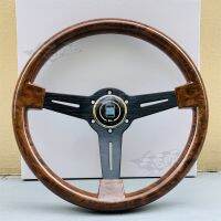 Universal Wooden Look ND Steering Wheel With Black Frame High Quality Copy Wood Film Steering Wheel Furniture Protectors Replacement Parts