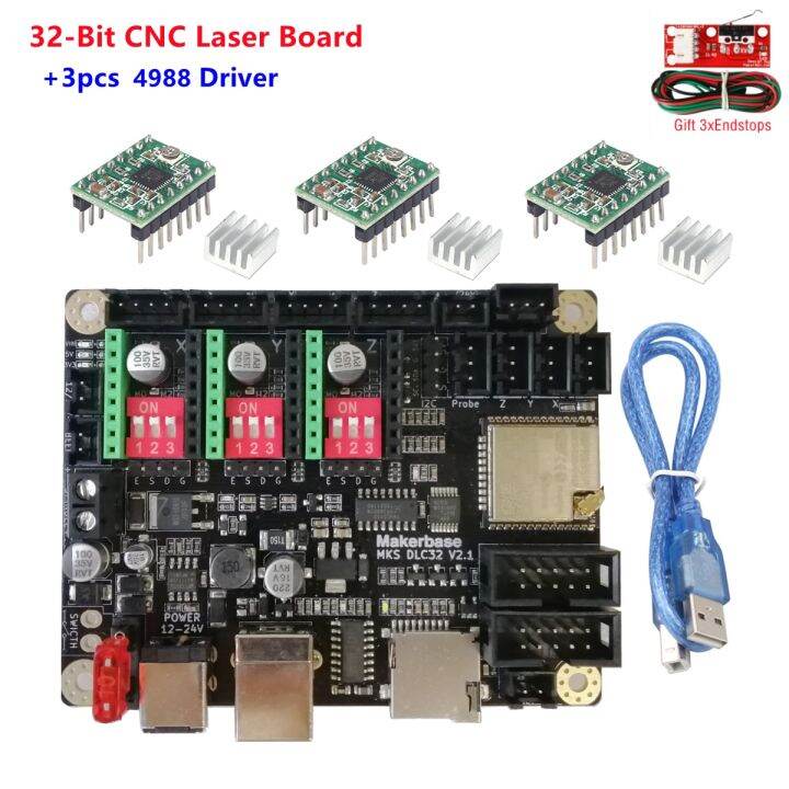 Grbl 32 Bit CNC Shield Controller ESP32 WIFI MKS DLC32 V2.1 Offline ...