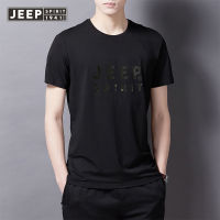 JEEP SPIRIT เสื้อยืดแขนสั้นสำหรับผู้ชาย,เสื้อคอกลมทรงหลวมพิมพ์ลายเรียบง่ายฤดูร้อนสำหรับวัยรุ่น