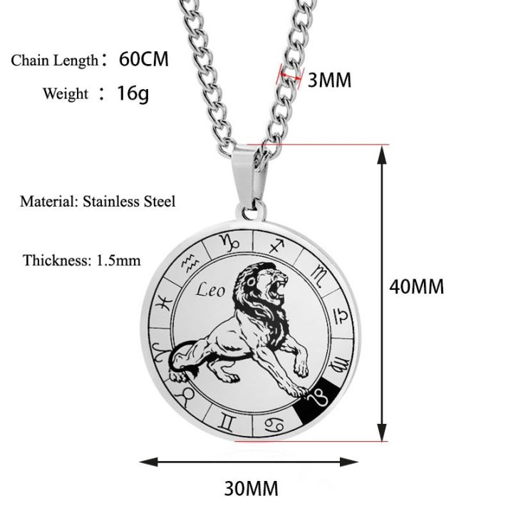 mm75-316สแตนเลสราศีจี้สร้อยคอขายส่งผู้ชายผู้หญิง-horocope-เครื่องประดับ-d-ropshipping-ราคาโรงงานไม่เคยจางหาย