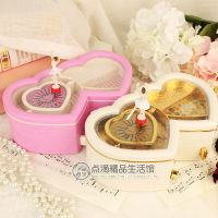 Romantic Double Peach Heart Music Box Jewelry Storage Music Box Birthday Gift For Girlfriend Girlfriends Gift For Children