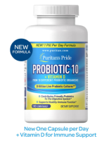 Puritans Pride Probiotic 10 with Vitamin D 120 Capsules