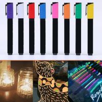 8 Pack Marker 6mm Reversible Fluorescent Markers Highlighters สำหรับ LED Menu Board Bistro Board AD Drawing Marker ปากกา QJY99