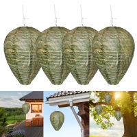 4Pcs Wasp Nest Decoy Garden แขวน Wasp Deterrent Repellent Bee Hornets ปลอดภัยกับดักปลอมสำหรับบ้านสวนกลางแจ้ง Patio