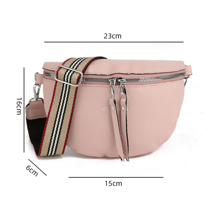 กระเป๋าสะพายไหล่กระเป๋าเอกสารหนังผู้หญิง-pu-ใหม่แฟชั่นลำลองลำลองแบบพกพาสีทึบคุณภาพสูงกระเป๋าเข็มขัดรัดหน้าอก