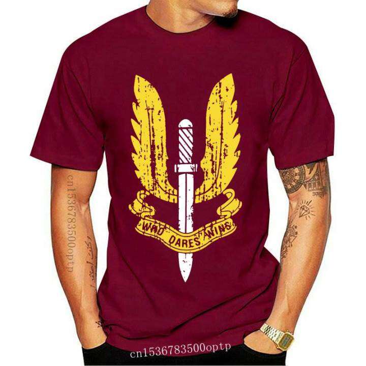 SAS TSHIRT WHO DARES WINS ARMY SPECIAL AIR SERVICE MILITARY TOP GIFT