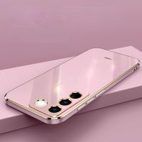 สำหรับเคส Vivo Y27 Vivo Y27ชุบทรงสี่เหลี่ยมหรูหรา4G Vivo Y35เคสโทรศัพท์ + ซิลิโคนกันกระแทก Vivo Y35บวก Y27ฝาหลัง Fundas