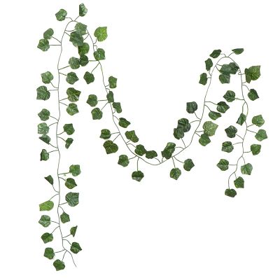 【CC】 200cm green silk artificial Hanging ivy leaf plants vine leaves diy Wedding decoration Garden