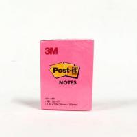 3MPost it note No.653-AST ขนาดเล็ก 1.5 x 2 นิ้ว กระดาษโน้ต มีกาวในตัว สีชมพูนีออน  1 แพ็ค/100แผ่น