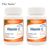 วิตามินซี x 2 ขวด สารสำคัญ แอสคอร์บิก แอซิด 60 มก. Vitamin C The Saint เดอะ เซนต์  Active Ingredient: Ascorbic Acid 60 mg. per Capsule