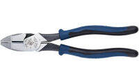 Klein Tools J213-9NE Side Cutter Linemans Pliers, High Leverage, 9-Inch, Streamlined Design, Color Coded