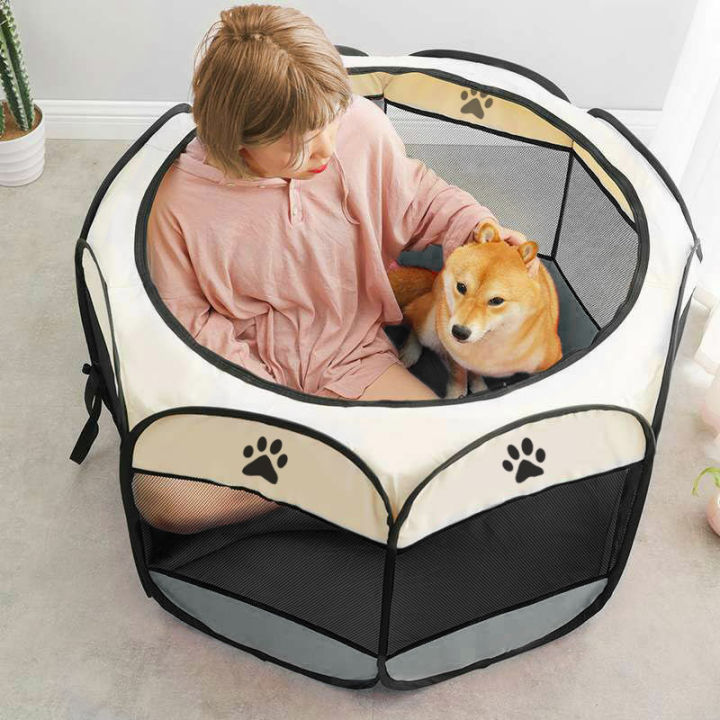 portable-foldable-cage-outdoor-dog-house-octagonal-cat-cage-indoor-playpen-cat-kennel-small-dog-house