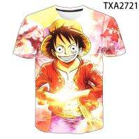 Japanese Anime One Piece Same Style Short-Sleeved 3D Digital Printing Men Women Adult Children T-Shirt