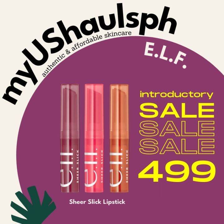 Authentic Elf Sheer Slick Lipstick Black Cherry Etc Dupe Clinique Black