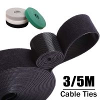 3/5M Cable Ties Nylon Self Adhesive Cable Organizer Reusable Fastening Tape Data Wire Ties Roll Hook Loop Cord Management Straps Cable Management