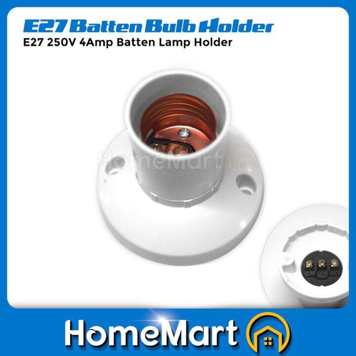 E27 Batten Lamp Holder For Indoor Outdoor Surface Mount Light Socket