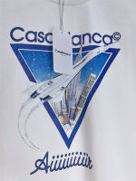 สไตล์ใหม่ๆ Triangle Aircraft Casablanca T เสื้อผู้ชายผู้หญิงสีขาว Casual Tee สบายผ้าแขนสั้น