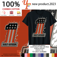 เสื้อยืดแขนสั้นฮาร์เล่ย์ Harley-Davidson   ผ้าCotton100 ใสสบาย