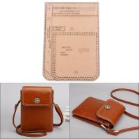 DIY Handmade Leather Craft Kraft Paper Template Large Capacity Mobile Phone Bag Sewing Cutting Pattern Paper Drawing Acrylic