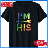 เสื้อยืดพิมพ์ลายแฟชั่น[100% Cotton] เสื้อยืด พิมพ์ลาย Matching Im His LGBT Pride สไตล์คลาสสิก สําหรับผู้ชาย