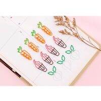 free shipping 100pcs Cartoon cute fruit paperclip note holder Vegetables Bookmark Pin Paper Clips Wholesale