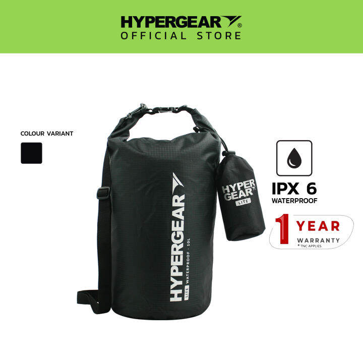 Hypergear Dry Bag Lite 10L (Washable Lightweight Pocketable Travel