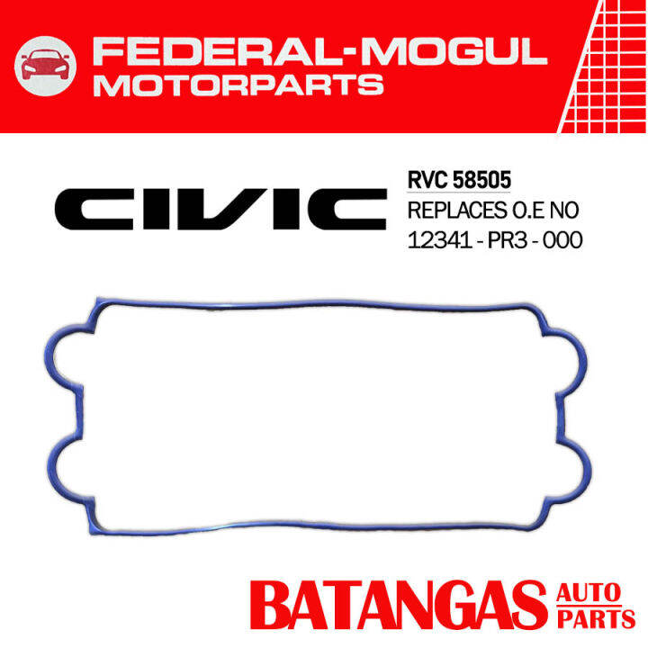 VALVE COVER GASKET HONDA CIVIC B16A VTEC 12341PR3000 PN RVC 58505