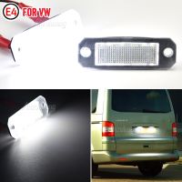 โคมไฟแผ่นตัวเลขไฟป้ายทะเบียนรถ2 LED เครื่องคอมพิวเตอร์สีขาวสำหรับ VW Transporter T5 T6 2003-2015สำหรับ Caddy 2004-2017