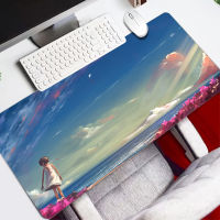 Anime Cute Girl Japan Gaming Mouse Pad Speed Gamer Mousepad 900x400mm Locking Edge Keyboards Mat Mousepads Rubber Desk Mat DIY Design