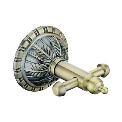 ﹍ Antique brass solid brass copper Marble Robe hook bathroom Clothes hook Bathroom accessories-MD7032