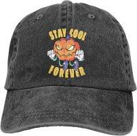 Stay Cool Forever Hat Vintage Denim Baseball Caps Cotton Dad Hat Unisex Sandwich Hat