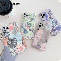 [Chaoke digital branch] Lovebay เคสโทรศัพท์ใบดอกไม้ย้อนยุคสำหรับ iPhone 13 12 11 Pro Max X XR XS 8 7 Plus เคสป้องกันใบตองแบบนิ่มปกป้อง SE2020