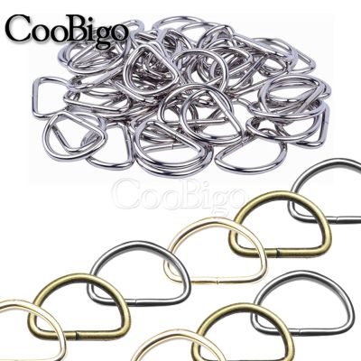 【cw】 20 Pcs Metal D Rings Semicircle Buckle for Webbing Bag Belt Handbag Purse Strap Dog Collar DIY Leather Craft Accessories 25mm ！