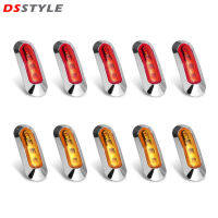 DSstyles 10ชิ้นหลอดไฟท้ายข้างรถบรรทุก10-30โวลต์4LED เลี้ยวสัญญาณไฟกลางวัน Lampu Jalan รถพ่วงรถบรรทุก RV