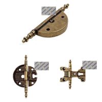 2Pcs Zinc Alloy Crown Ball Tip Hinge Book Cabinet Bronze Antique American European Classic