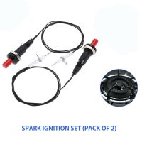 เครื่องจุดไฟแบบ Piezo Spark Piezo พร้อมสายเคเบิลสำหรับบาร์บีคิวเตาย่าง2แพ็ค